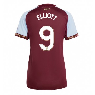 Maglie da calcio Aston Villa Harvey Elliott #9 Prima Maglia Femminile 2025-26 Manica Corta Maglie da calcio Aston Villa Harvey Elliott #9 Prima Maglia Femminile 2025-26 Manica Corta
